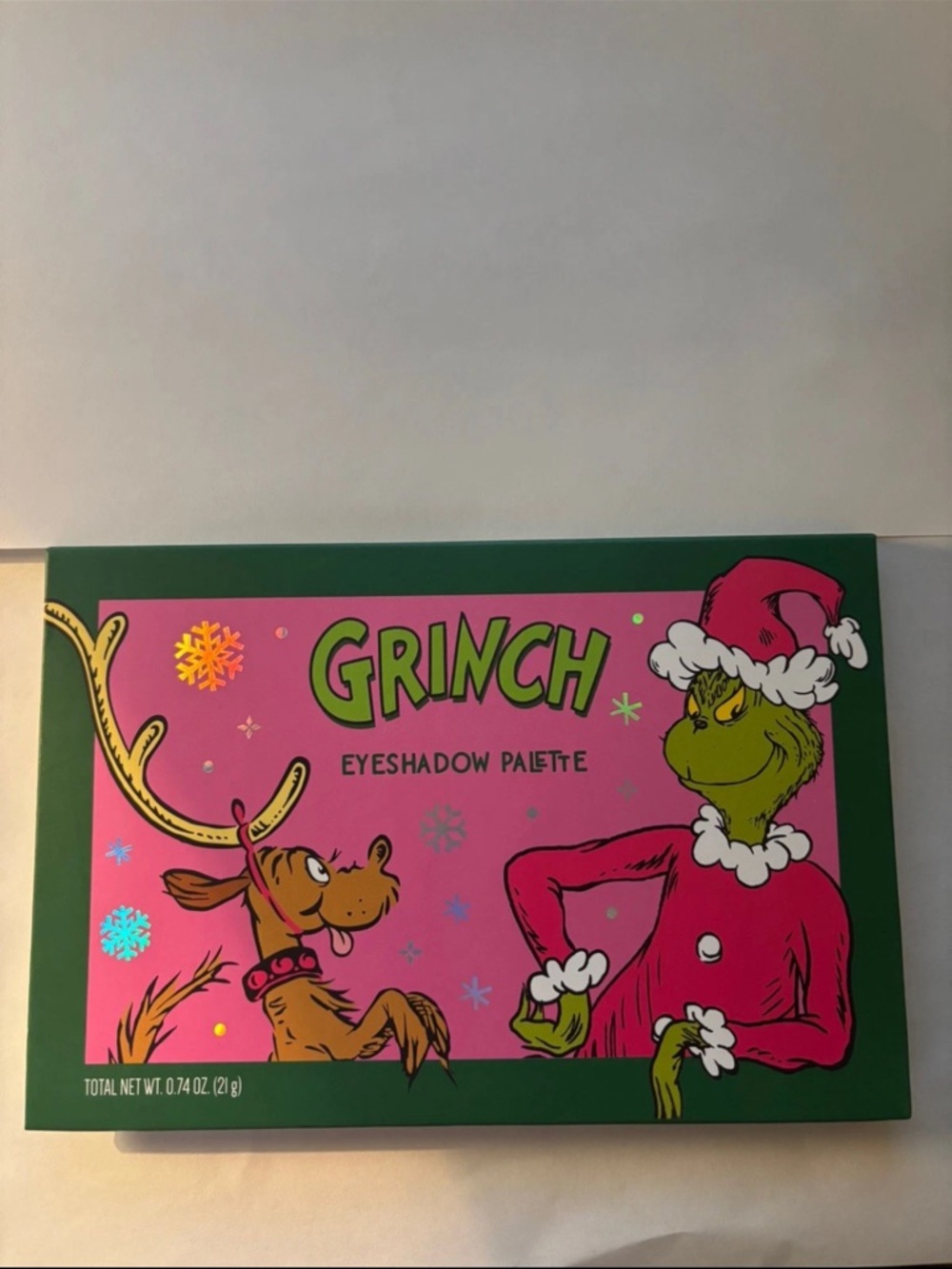 NEW!! Grinch Eyeshadow Palette - Pink & Green Holiday Artwork
